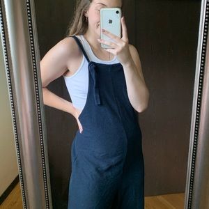 Madewell sz. M Blue Flare Cropped Overalls